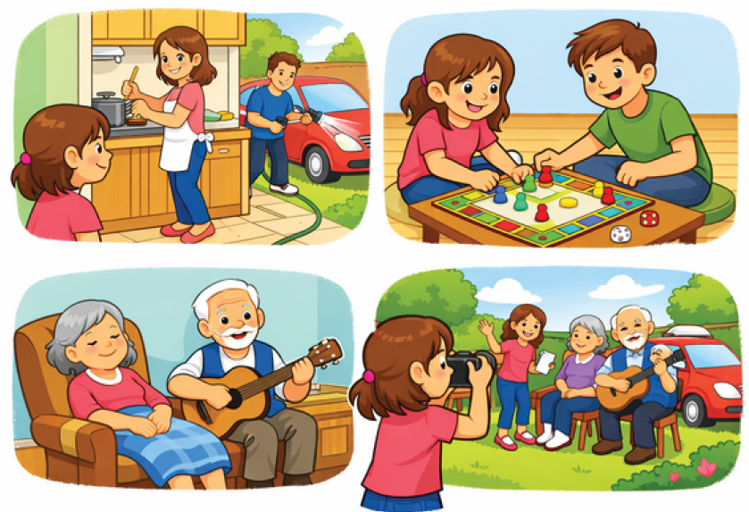Emily's family picture strip